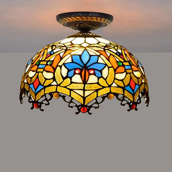 

chandeliers led tiffany colorzied glass iron chandelier lighting lamparas de techo for foyer bedroom dinning room