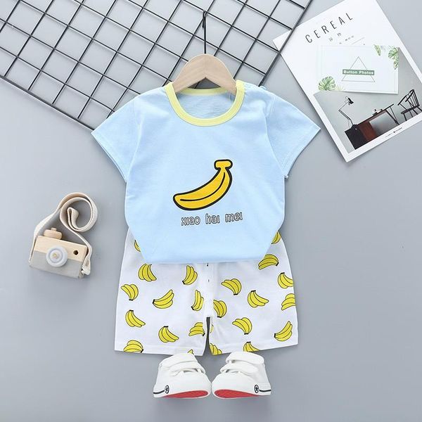 

clothing sets children's short sleeve suit clothes boys and girls cartoon casual summer fashion home wear, White