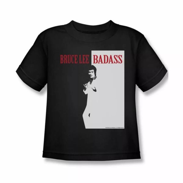 

Bruce Lee Badass Juvenile Short Sleeve T-Shirt Sizes- S- New, White;black