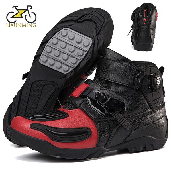 

cycling footwear motocross boots lightweight racing shoes anti-collision anti-skid motorcycle protective equipment, Black