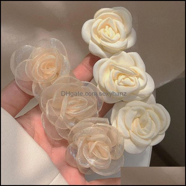

hair clips & barrettes jewelry flower clip elegant star round barrette for women girls sweet hairpins aessories drop delivery 2021 fekna, Golden;silver