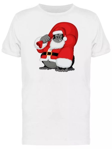 

Gorilla With Santa Costume Tee Men's -Image by Shutterstock, White;black