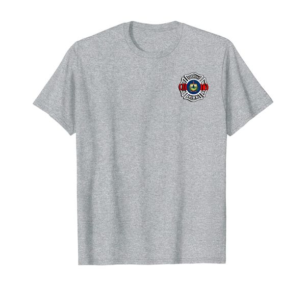 

vermont fire rescue department firefighters firemen uniform t-shirt, White;black