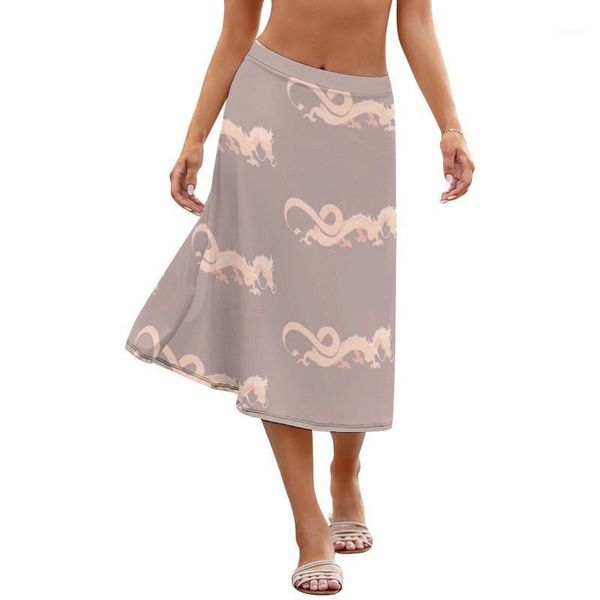 

skirts spirited away skirt party youth patterns spandex midi, Black