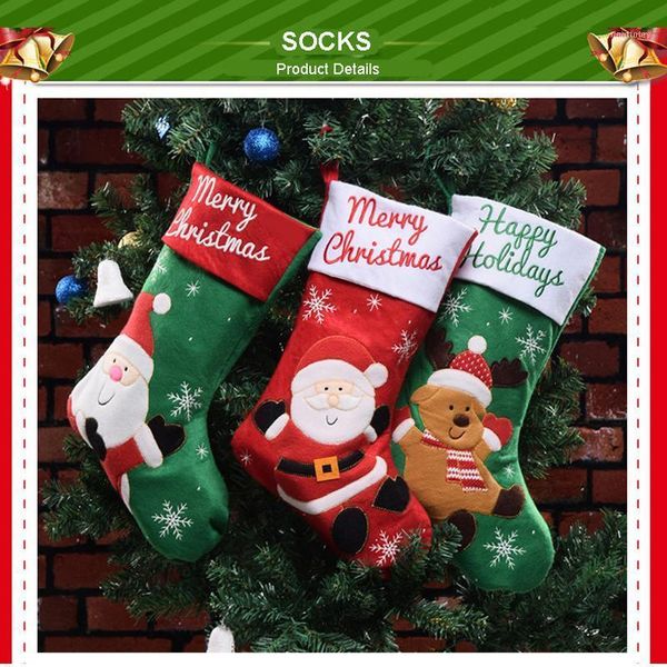 

christmas decorations candy socks trees ornaments fleece warm gift santa claus1
