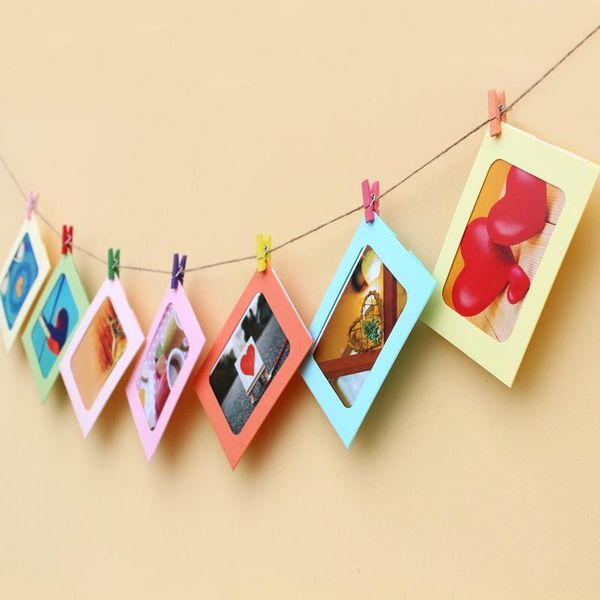

frames kraft paper po frame cardboard unique wall decoration for home 3/5/7 inch picture passe-partouts holder