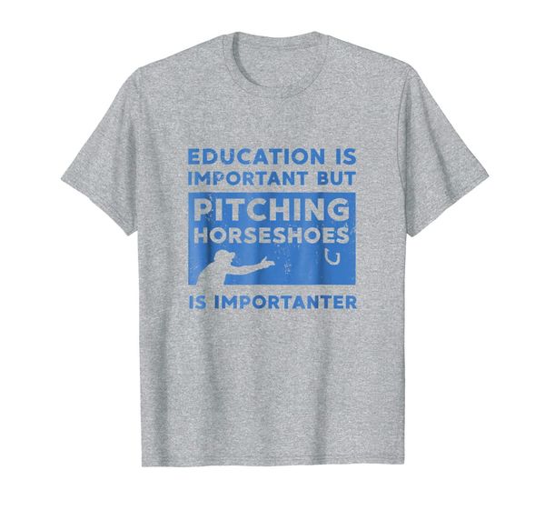 

pitching horseshoes is importanter funny gift t-shirt, White;black