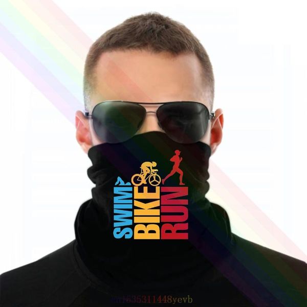 

scarves swim bike run headband scarf bandana neck warmer unisex, Blue;gray