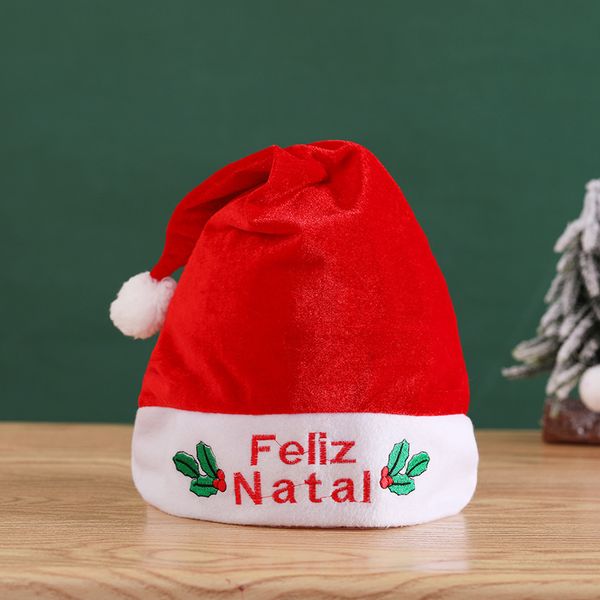 

red merry christmas hats warm plush hat for kids children xmas decor gift