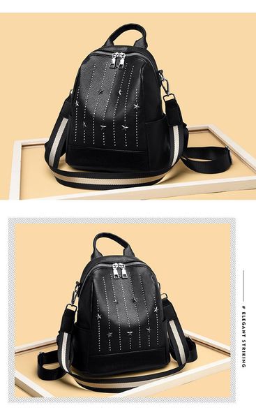 

backpack j2999 - leisure multi-function trend solid color large capacity