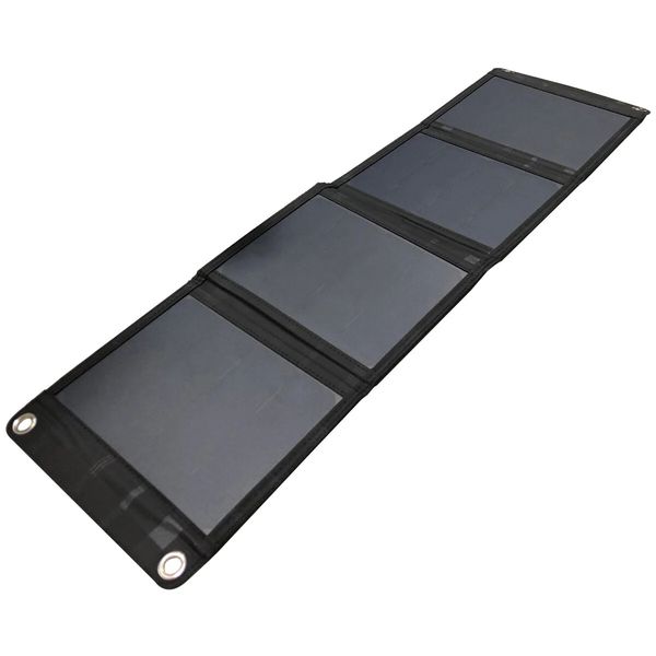 

18w sunpower solar panel 4 folding power charger usb camping travel for phone