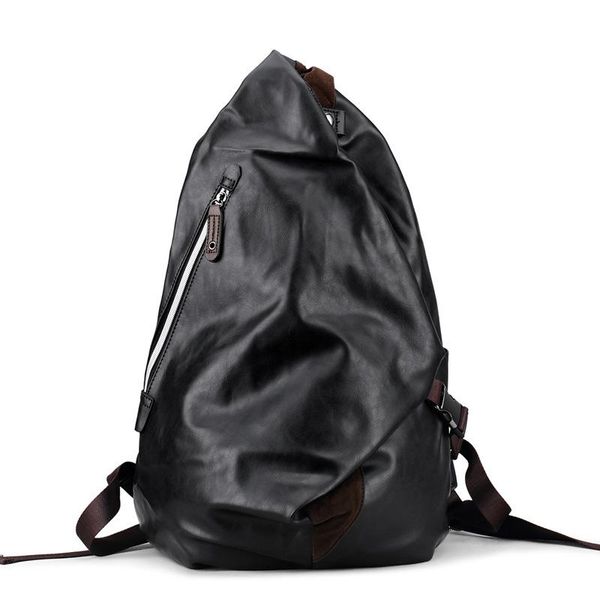 

backpack men's trendy breathable college style korean fashion retro casual solid color travel all-match bag jt330011
