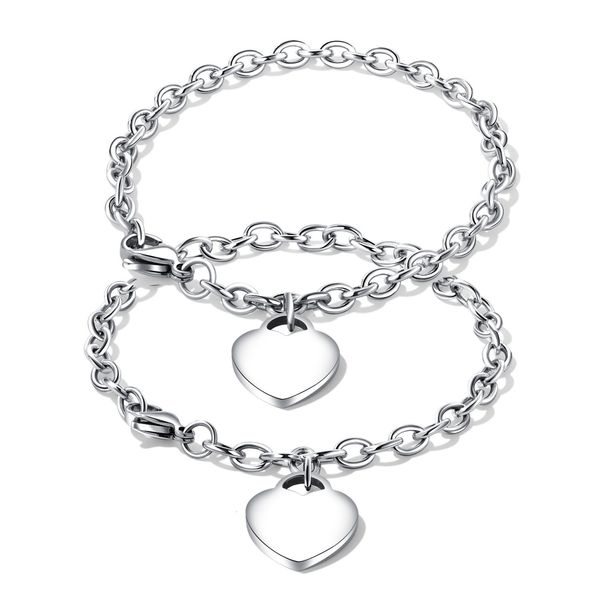 

titanium steel men's and women's bracelet classic love fine o-shaped chain hand ornament can be personalized diy lettering, Golden;silver