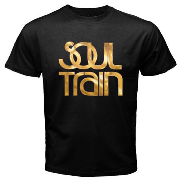 

new soul train logo musical show men's black t-shirt size s to 3xl, White;black