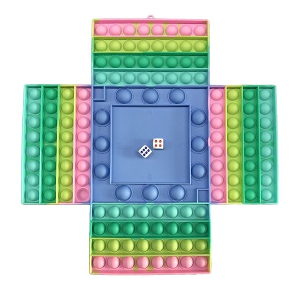 

play against three chessboard deskdecompression toy silicone rat killing pioneer color children's bubble music four people
