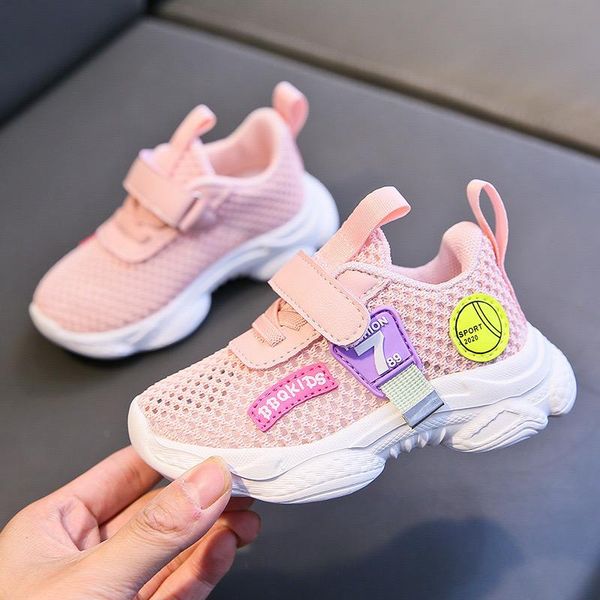 

children's sports shoes 2021 summer mesh breathable casual korean boys girls kids small white cs116 athletic & outdoor, Black