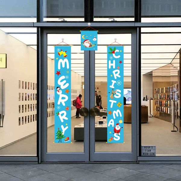 

christmas new decorative couplet cloth atmosphere wall hanging door decoration