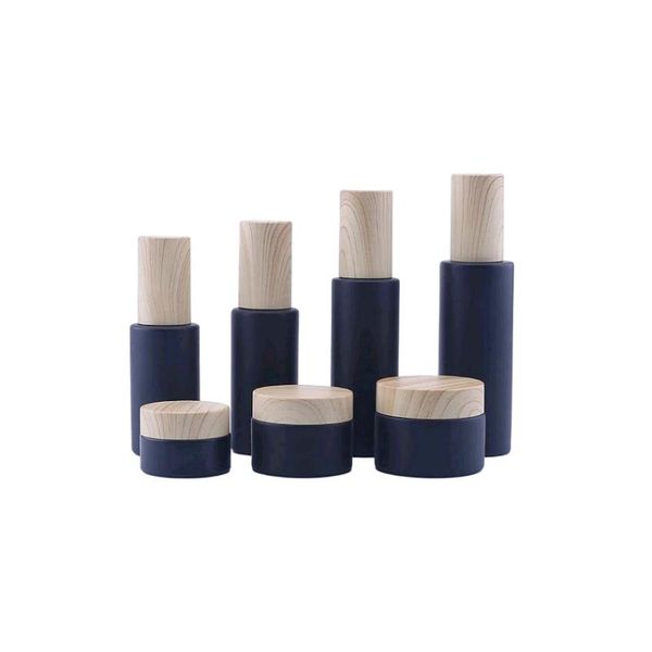 

storage bottles & jars black frosted glass spary refillable empty cosmetic jar pot eye shadow face cream container 200pcs