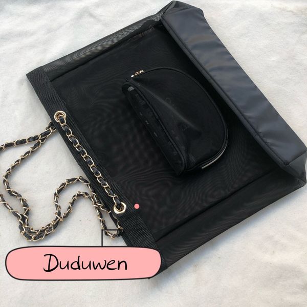 

classical set of 2 bag gift storage bag letter c classic orgainizer women mesh printed tote with ribbion fashion travel net makeup organizer