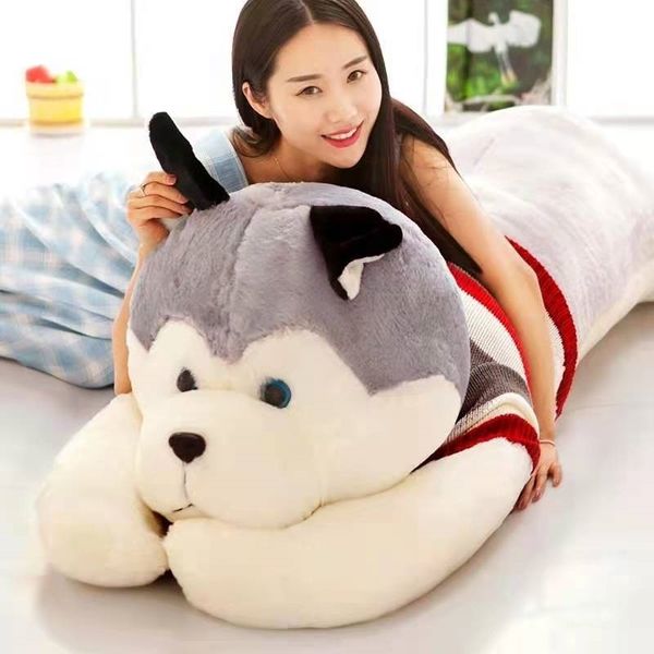 

cute cartoon husky plush toy funny erha dog pillow doll for girlfriend