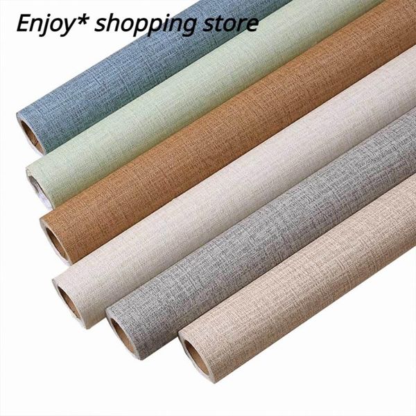 

wallpapers linen pvc self adhesive wallpaper for home decor kitchen cabinet bedroom living room wall