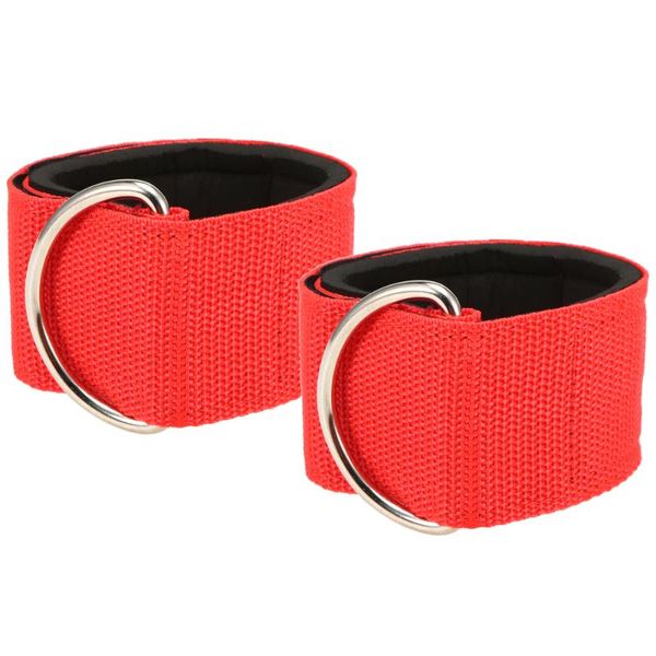 

ankle support 2pcs fitness padded straps for cable machines adjustable cuffs glute leg workout exercises protector, Blue;black