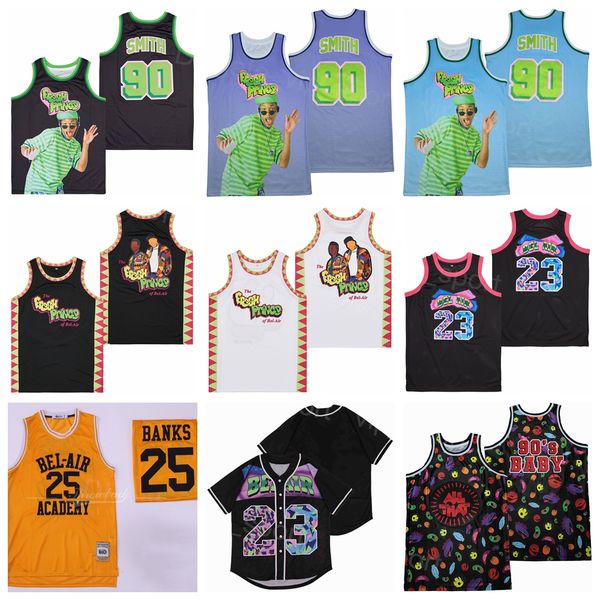 

movie film the fresh prince 90 will smith basketball jerseys all that 90's baby 25 carlton banks jazzy jeff of bel-air graffiti bel air, Black