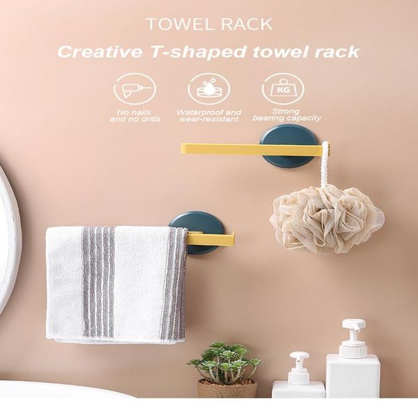 

hooks & rails 2021 towel rack punching toilet bathroom shelf wall-mounted bar finishing