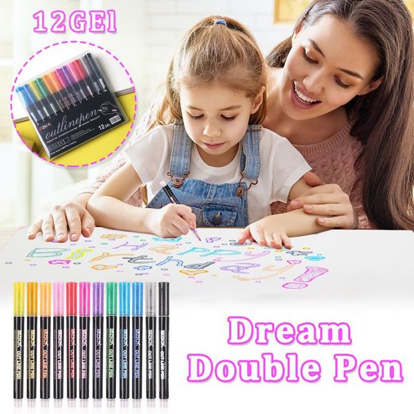 

gift wrap 40# children drawing water color pen set 12/24/36 marker washable painting 5ml gifts for year box