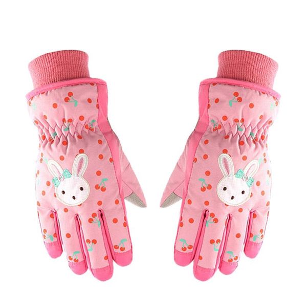 

ski gloves winter children's girls sweet and lovely outdoor windproof waterproof non-slip breathable warm cotton
