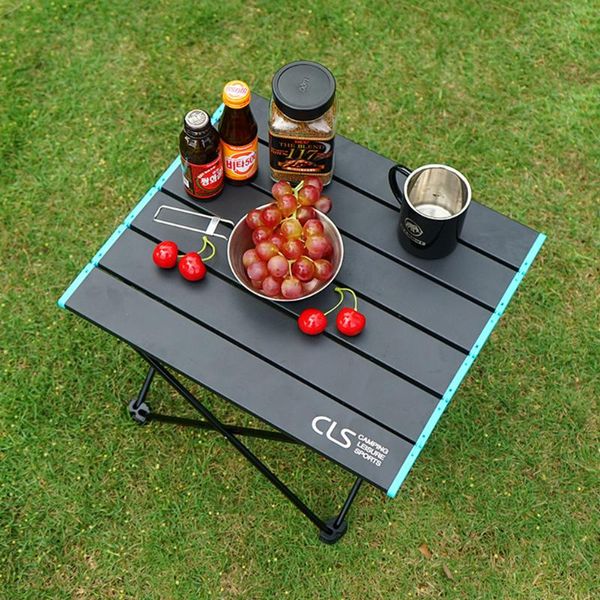 

camp furniture ultralight portable folding camping table foldable outdoor dinner desk high strength aluminum alloy for tableware