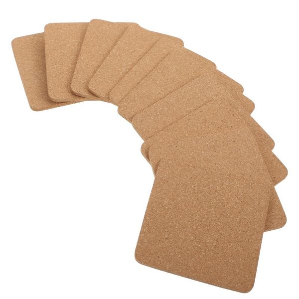 

mats & pads 10pcs durable cork material coasters simple cup (assorted color)