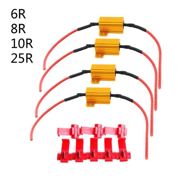 

smart power plugs 4x 25w led reverse brake turn signal light load resistor car resistance 6/8/10/25r resistors whosale&drops