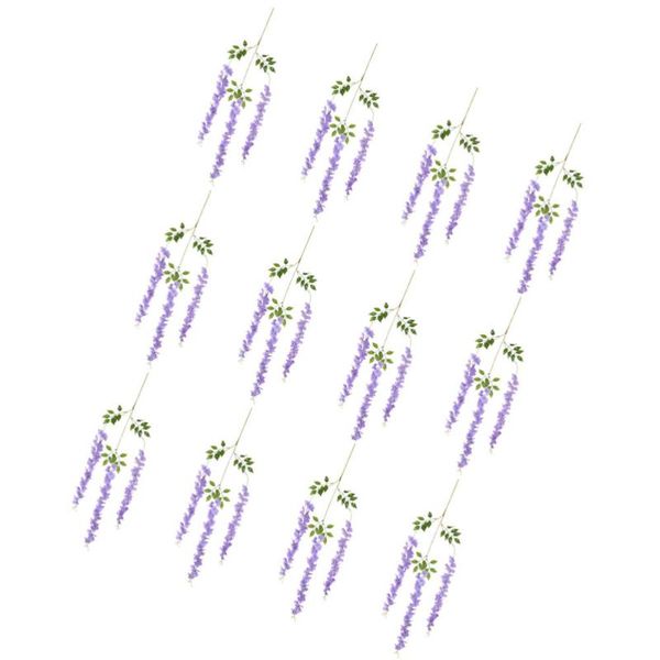 

decorative flowers & wreaths 12pcs artificial hanging wisteria simulated flower floral decor