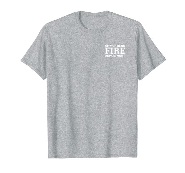 

reno nevada fire rescue department firefighter uniform duty t-shirt, White;black