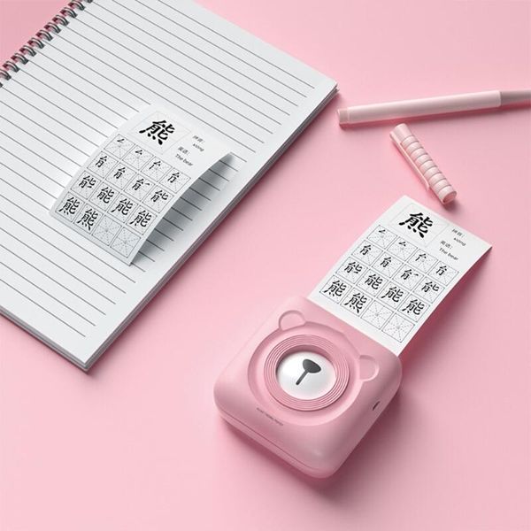 

58mm mini wireless portable notes printer meow thermal bluetooth label image po printer[blue] printers