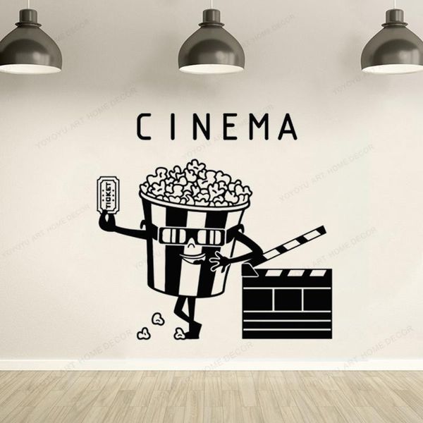 

cinema ticket wall decal movie house popcorn filming stickers hj99