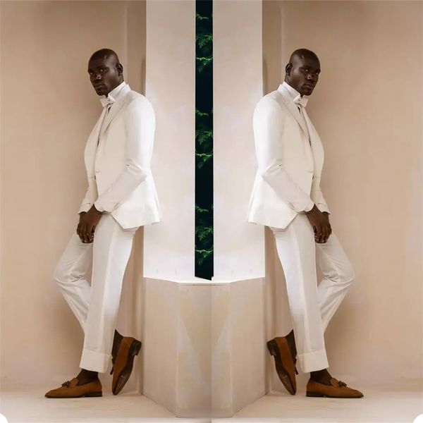 

white bridegroom customized mens tuxedos slim fit groom wedding outfit dinner prom party blazer 2 pieces (jacket+pants), Black;gray