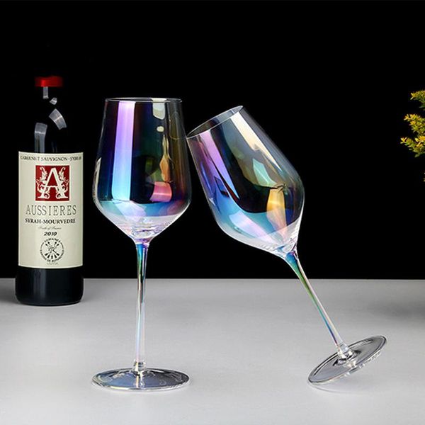 

hip flasks colorful red wine glass crystal high champagne cocktail tumblerful creative rainbow cup wedding tableware supply