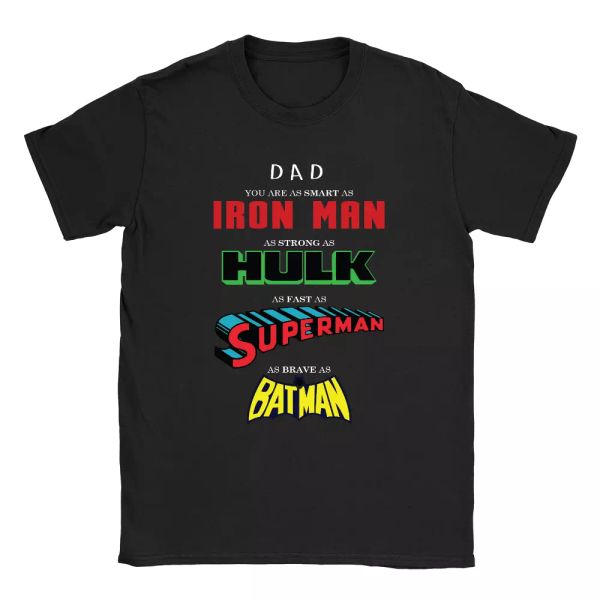 

superhero dad mens t-shirt funny gift for dad father's day, White;black