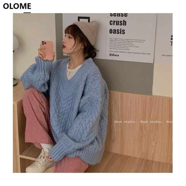 

women's sweaters 2021 spring autumn solid color women outwear loose ladies sweater cotton fashion female coat, White;black