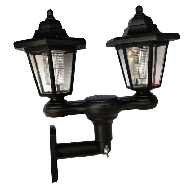 

in 1 yard practical led automatic induction durable garden pole stake dual head wall light solar powered outdoor patio lamps