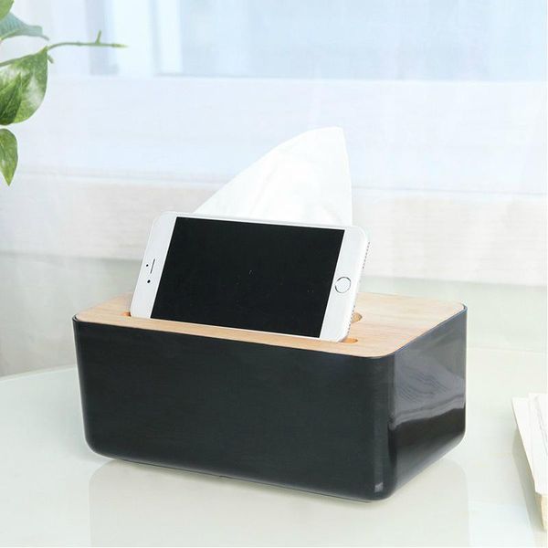 

tissue boxes & napkins solid wood towel box multifunction car toilet napkin paper plastic european