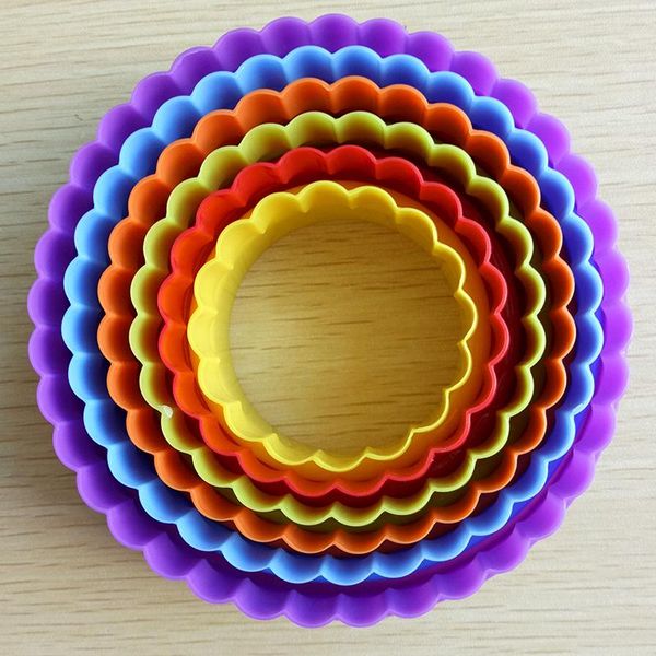 

baking moulds 3pcs/set 6 size plastic cupcake round shape cookie cutter cake mold biscuit fondant diy kitchen cooking tools