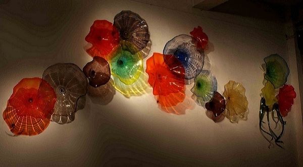 Bunte Murano-Kunst-Wandleuchten im Boreal-Europa-Stil mit LED-Lampen, moderne, maßgeschneiderte Glaslampendekoration