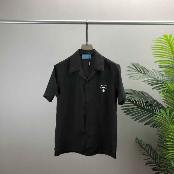 

2021ss spring and summer new high grade cotton printing short sleeve round neck panel t-shirt03 black white
