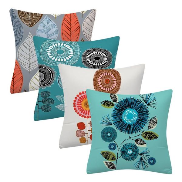 

cushion/decorative pillow 4 pack set throw covers sunflower cushion case style pillowcase 45x45cm for sofa /bedroom /car