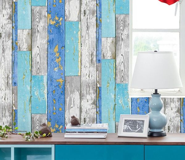

wallpapers 3d 0.45*6m/roll vintage wood selfadhesive wallpaper for walls rolls mural contact paper living room kitchen bathroom home decor