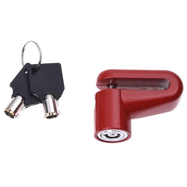 

bike brakes bicycle cycling disk brake wheel lock biker security red 2 keys