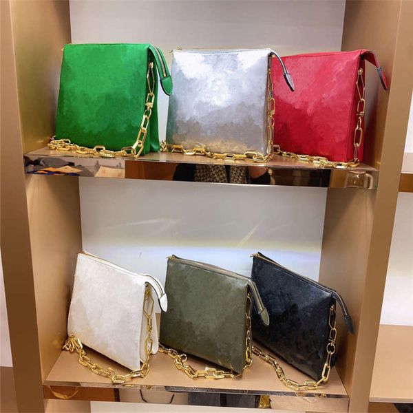 

women single shoulder bag 21ss wide strap chain letter printing stylish glossy good quality fashion ladies bags